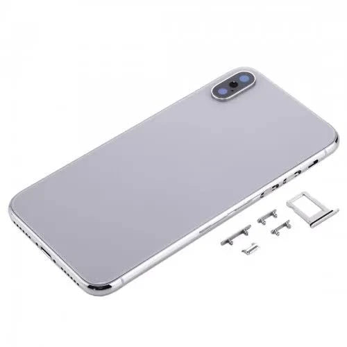 Rear Housing with Small Parts for iPhone X-Silver