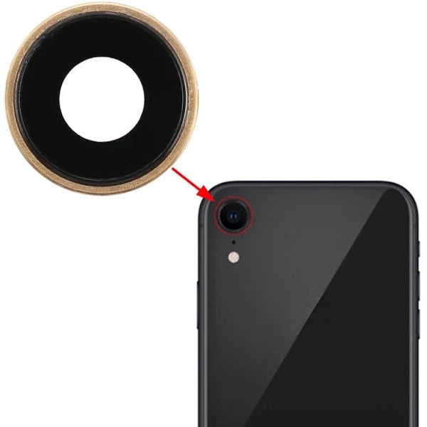 Rear Camera Lens with Bezel for iPhone XR-Yellow