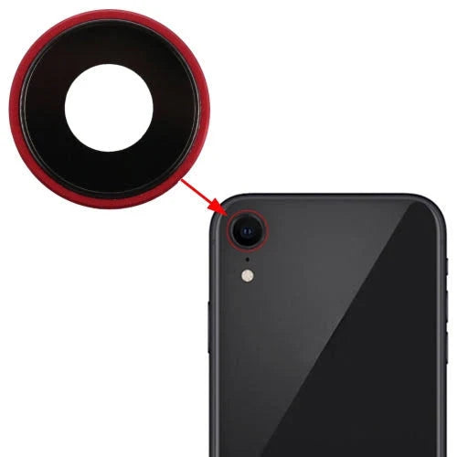 Rear Camera Lens with Bezel for iPhone XR-Red