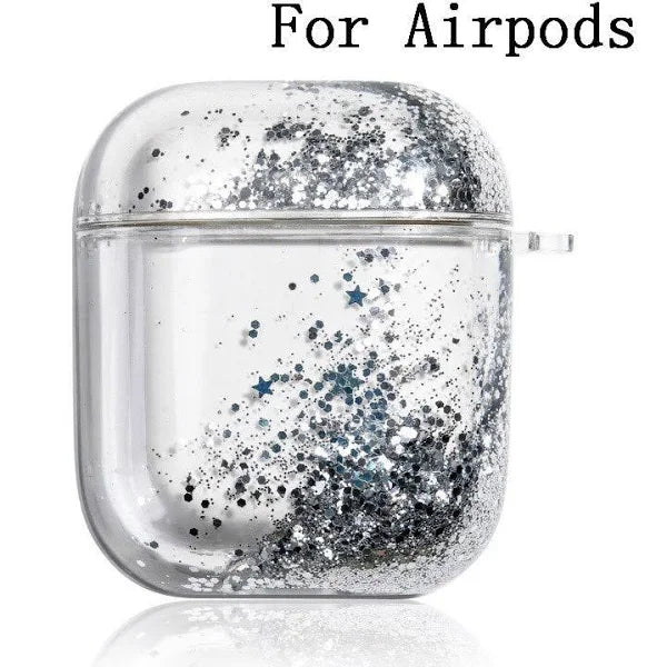 AirPods Case Glitter Liquid Cover Protector Air Pods Bumper Hard Coque Etui For Airpods Gen 2 Gen 1