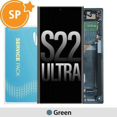 Tecguru_Samsung Galaxy S22 Ultra 5G S908B OLED Screen Replacement Digitizer GH82-27488A (Service Pack)-Phantom Black