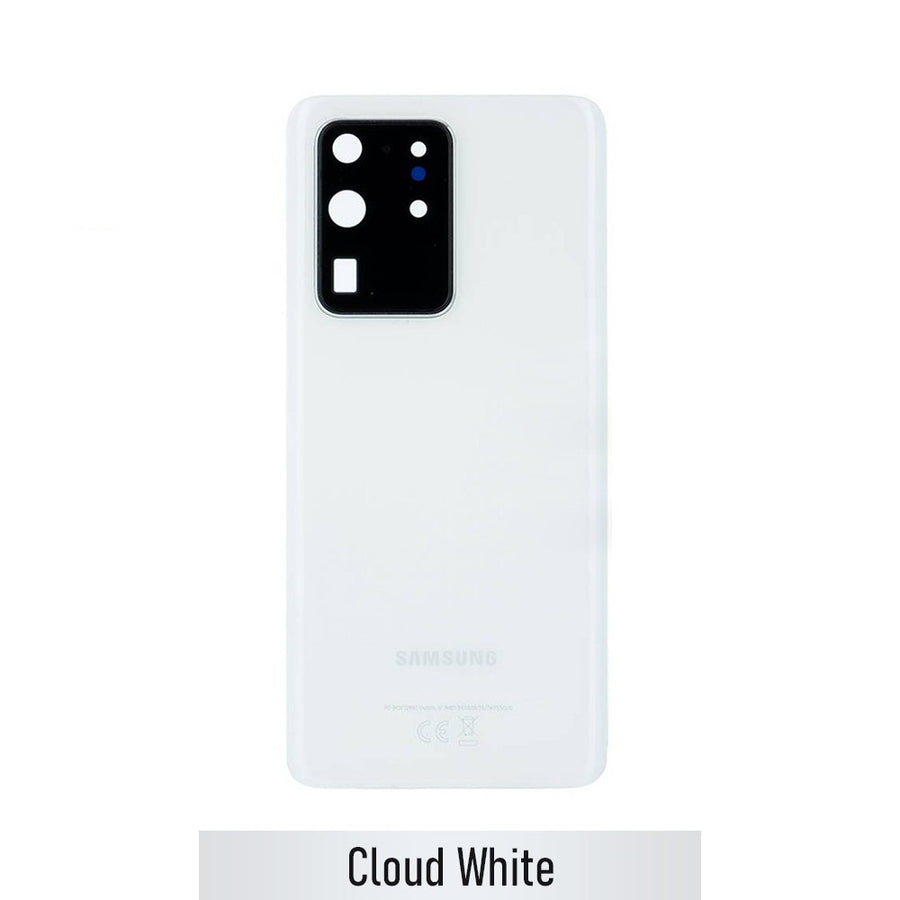 Rear Cover Glass For Samsung Galaxy S20 Ultra G988 GH82-22217C (Gold)-Cloud White