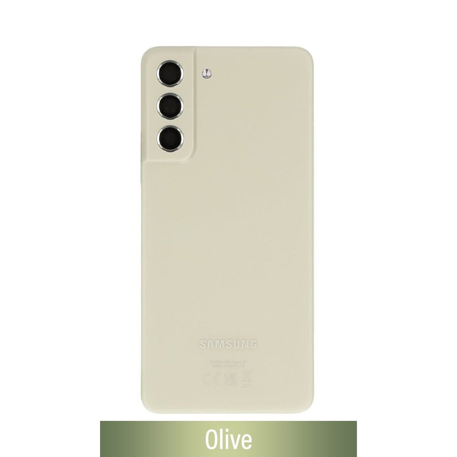 Rear Cover Glass For Samsung Galaxy S21 FE 5G G990B GH82-26156C (Gold)-Olive