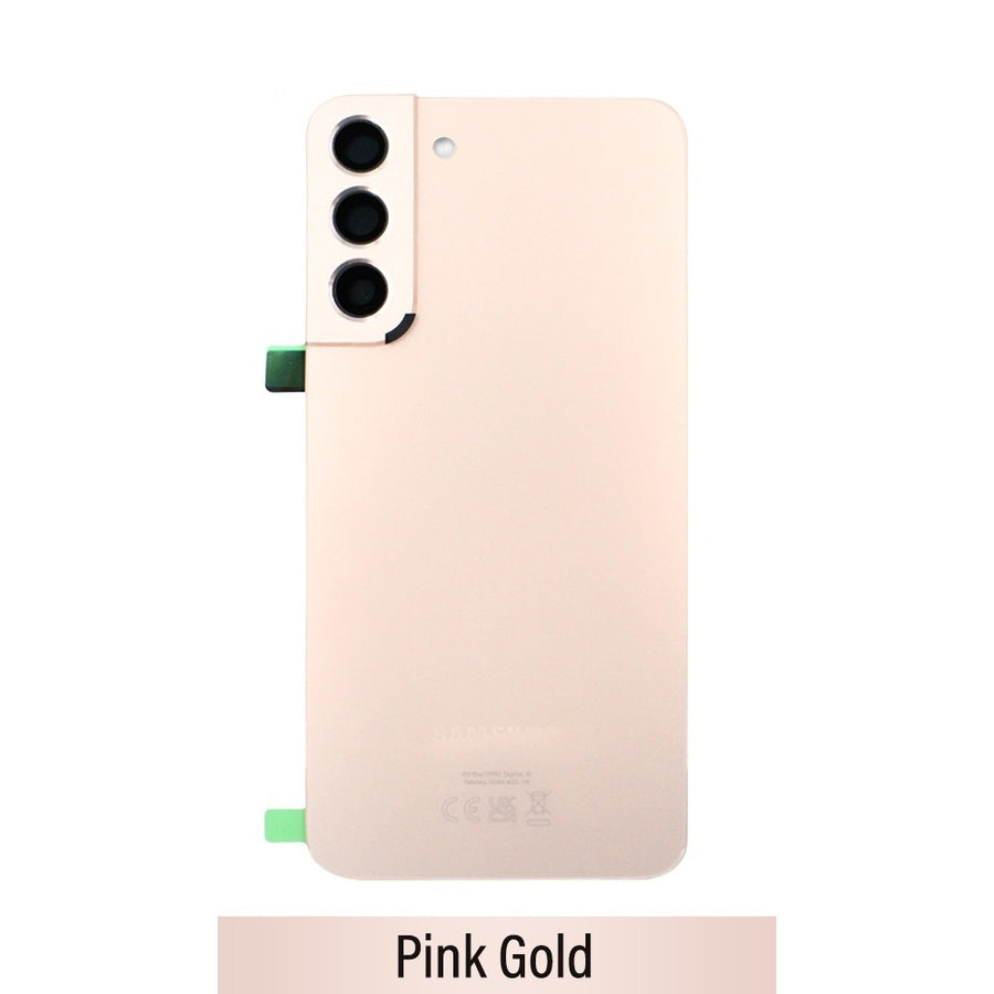 Rear Cover Glass For Samsung Galaxy S22 Plus S906B GH82-27444D (Gold)-Pink Gold