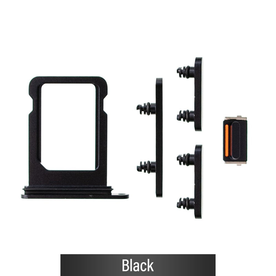 SIM Card Tray and Side Button for iPhone 13 mini-Black