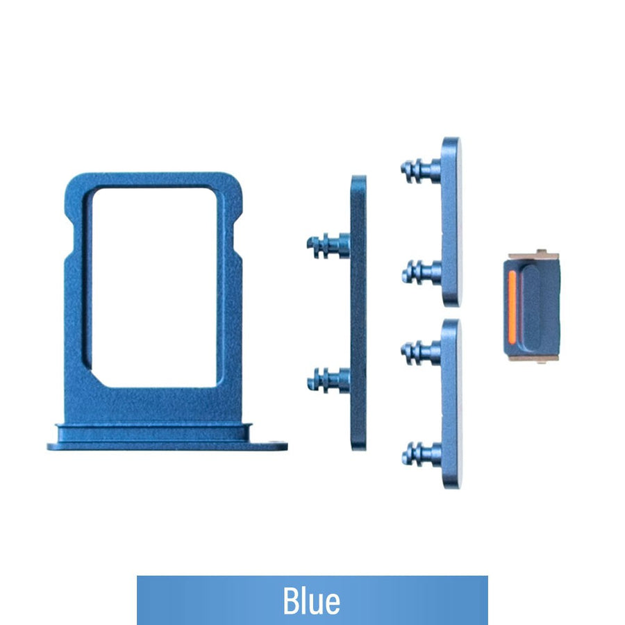 SIM Card Tray and Side Button for iPhone 13 mini-Blue