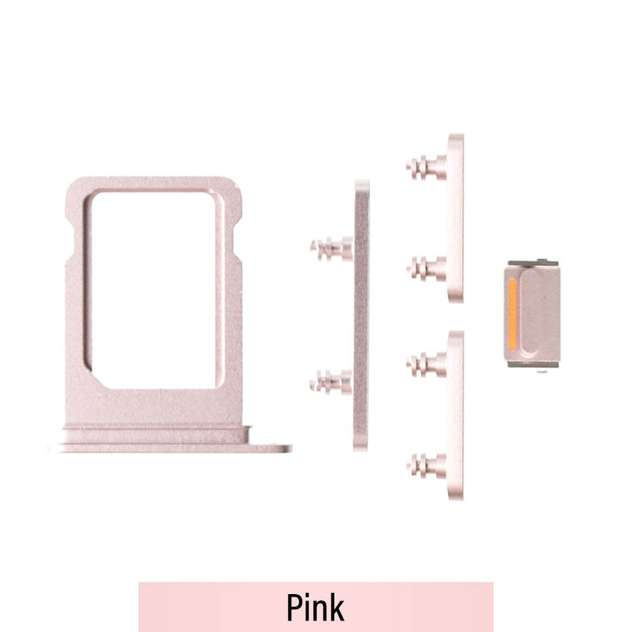 SIM Card Tray and Side Button for iPhone 13 mini-Pink