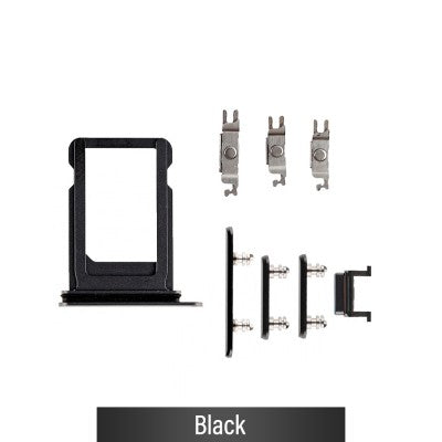 SIM Card Tray and Side Button for iPhone X-Black