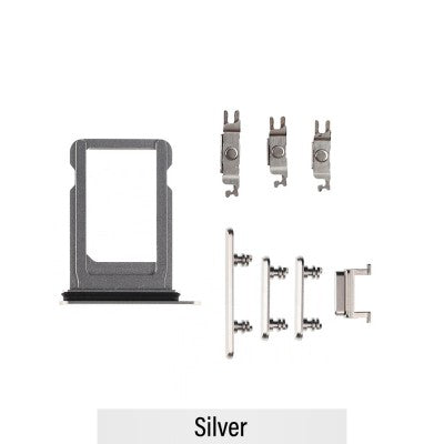 SIM Card Tray and Side Button for iPhone X-Silver