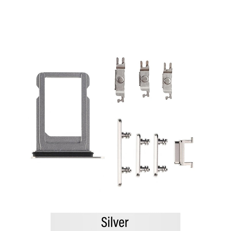 SIM Card Tray and Side Button for iPhone XS-Silver