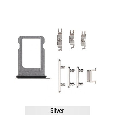 SIM Card Tray and Side Button for iPhone XS Max-Silver