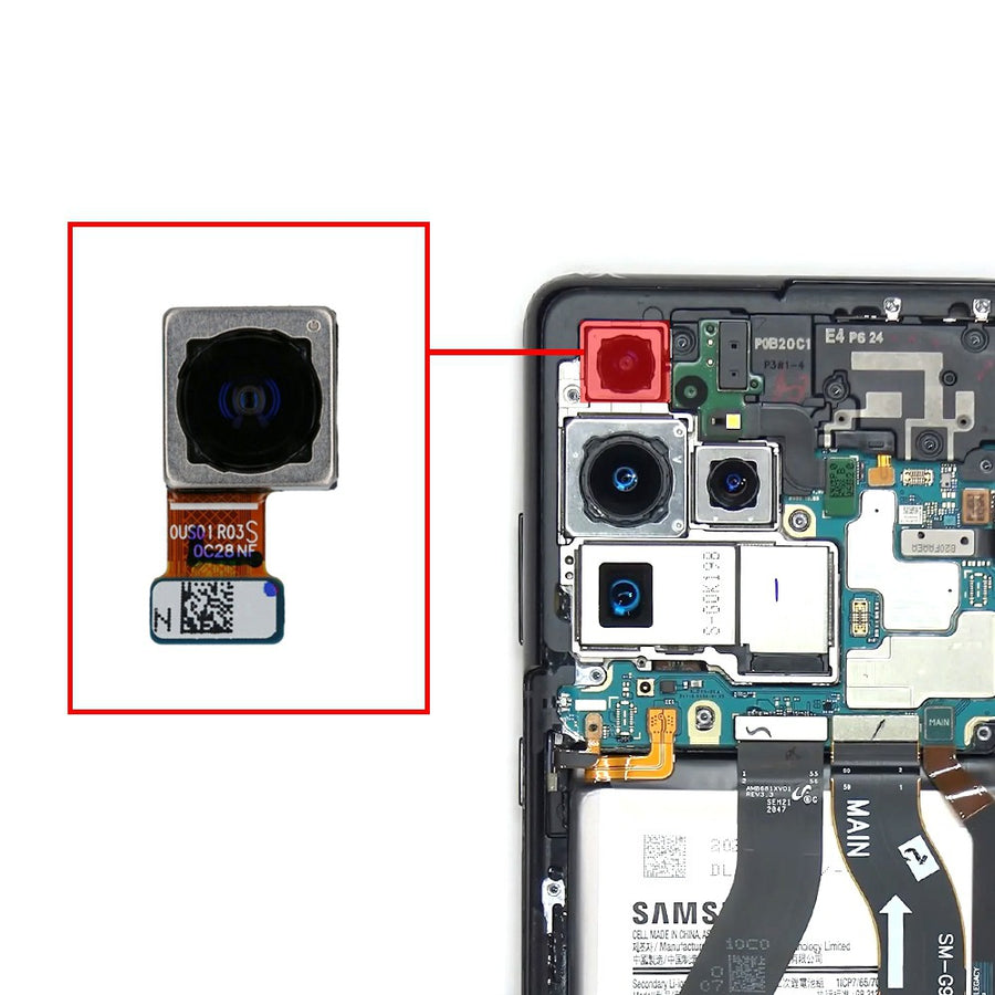 Rear Camera (Ultra Wide 12MP) for Samsung Galaxy S21 Ultra 5G G998B GH96-13974A (ASSY VT CAMERA-1/2.8"_40M_SM-G998B Gold)