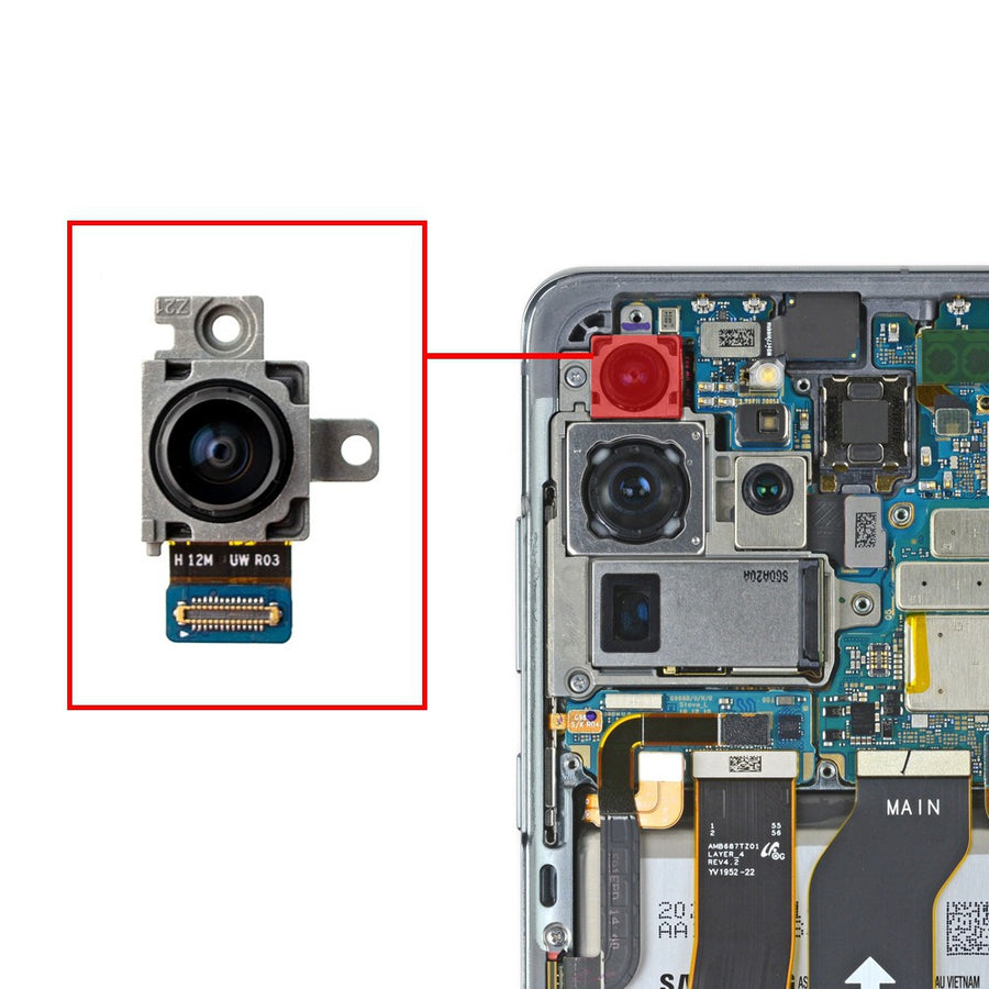 12MP Rear Camera for Samsung Galaxy S20 Ultra G988B GH96-13096A (Gold)