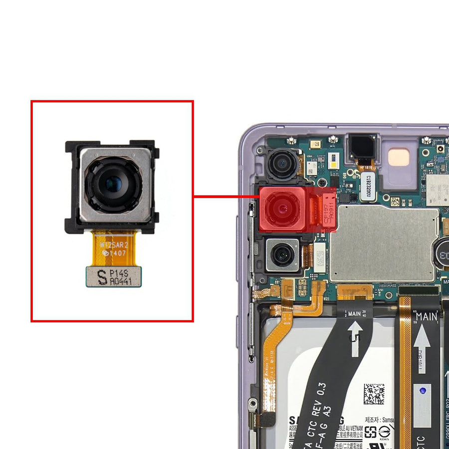 Rear Camera (Wide 12MP) for Samsung Galaxy S21 FE 5G G990B GH96-14491A (Gold)