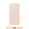 Rear Glass Replacement with Bigger Size Camera Cut-out for iPhone 8 (NO LOGO)-Gold