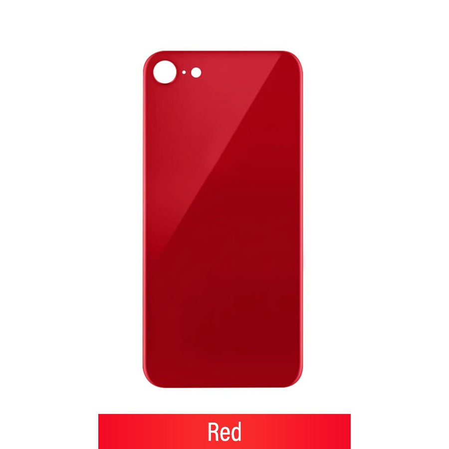 Rear Glass Replacement with Bigger Size Camera Cut-out for iPhone 8 (NO LOGO)-Red