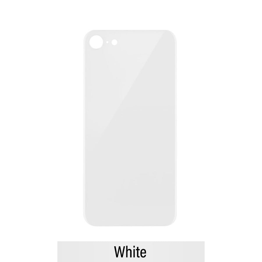 Rear Glass Replacement with Bigger Size Camera Cut-out for iPhone 8 (NO LOGO)-White