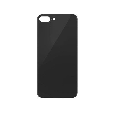 Rear Glass Replacement with Bigger Size Camera Hole Carving for iPhone 8 Plus (NO LOGO)-Black