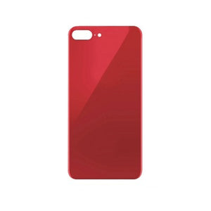 Rear Glass Replacement with Bigger Size Camera Hole Carving for iPhone 8 Plus (NO LOGO)-Red