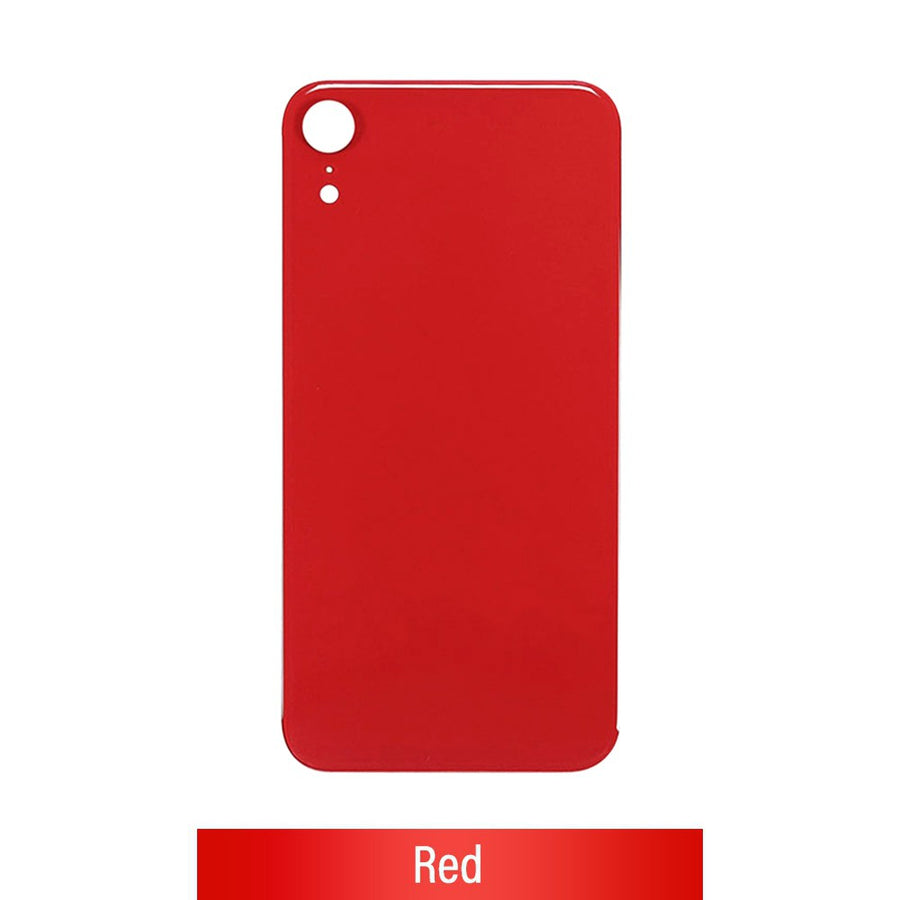 Rear Glass Replacement with Bigger Size Camera Hole Carving for iPhone XR (NO LOGO)-Red
