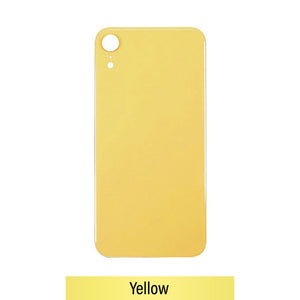 Rear Glass Replacement with Bigger Size Camera Hole Carving for iPhone XR (NO LOGO)-Yellow