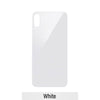 Rear Glass Replacement with Bigger Size Camera Hole Carving for iPhone XS Max (NO LOGO)-White